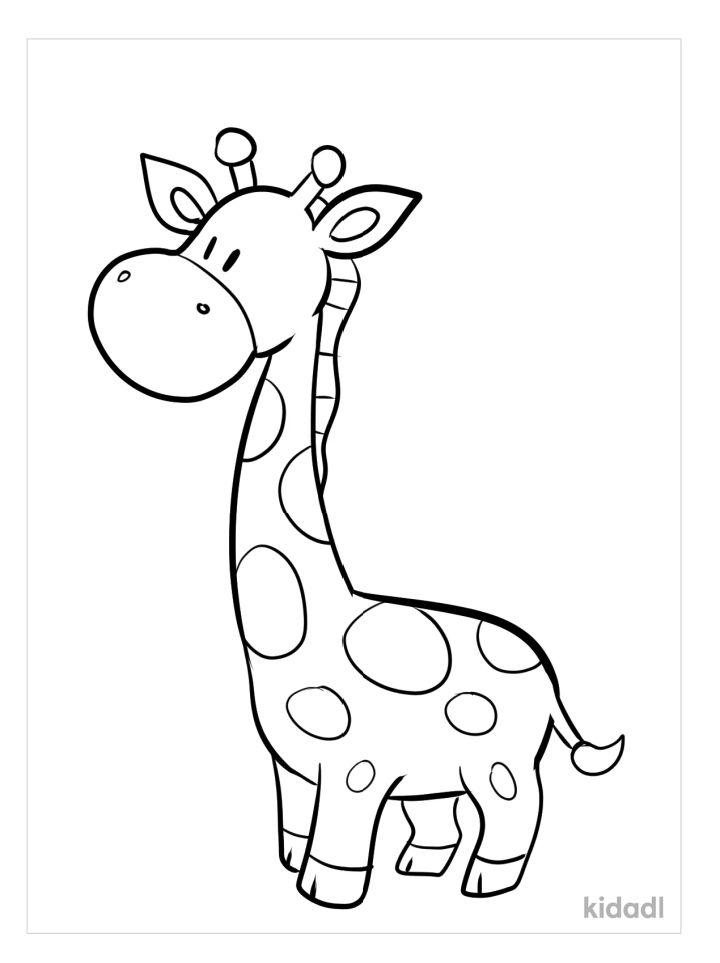 Giraffe Coloring Pages for Little Ones