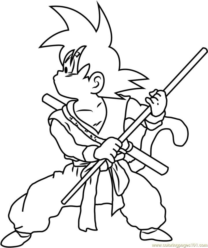 Goku Coloring Pages Tracer Pages and Posters