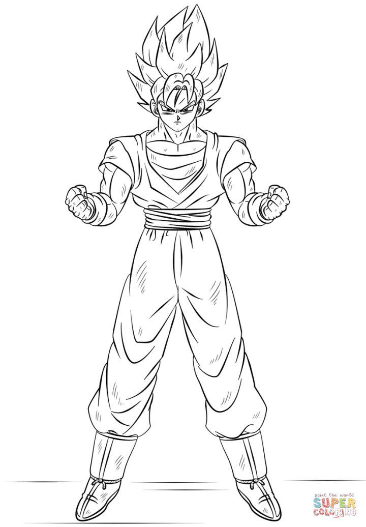 Goku Super Saiyan Coloring Page