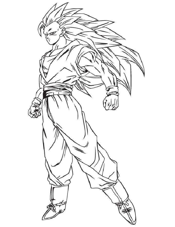 Goku Super Saiyan God Coloring Pages