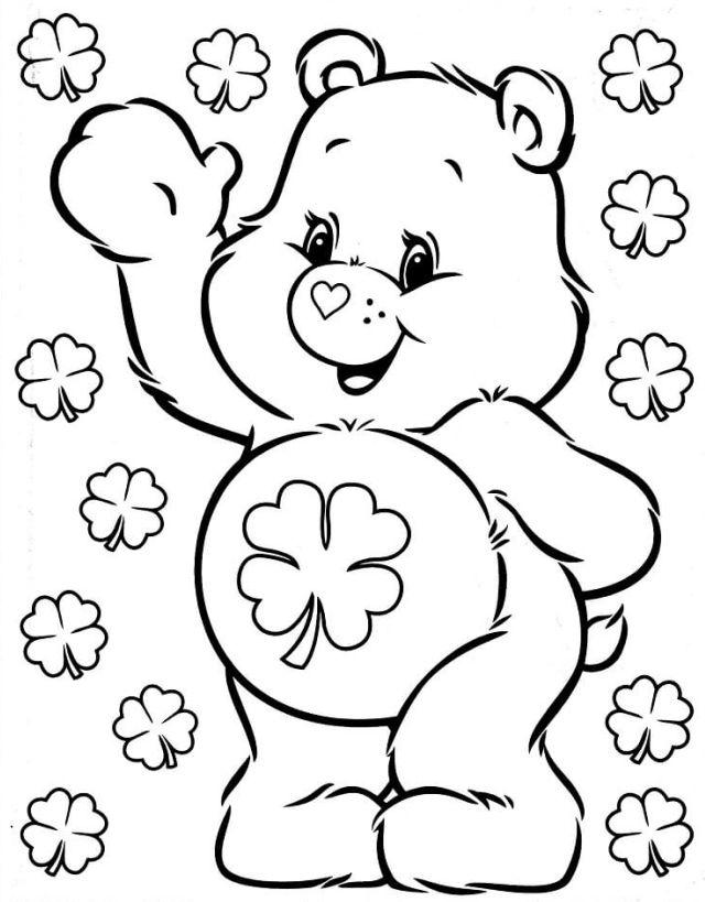 Good Luck Bear Coloring Page