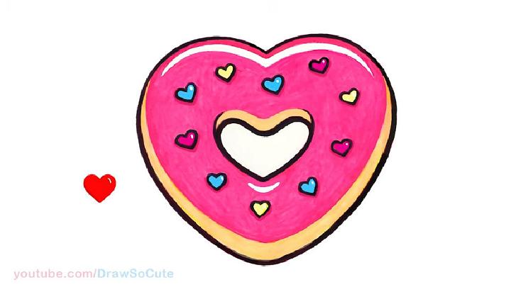 Heart Donut Picture to Draw