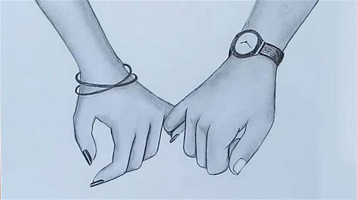 Holding Hands Pencil Sketch