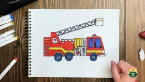 25 Easy Fire Truck Drawing Ideas - How to Draw
