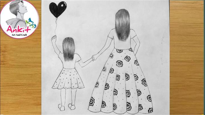 Easy Mothers Day Drawing Ideas for Kids  PRB ARTS