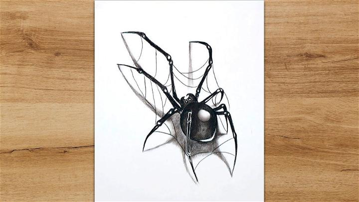 How To Draw A Realistic Spider Step By Step