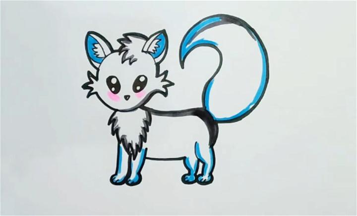 How to Draw Arctic Fox Step by Step