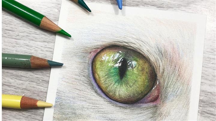 How to Draw Green Cat Eyes