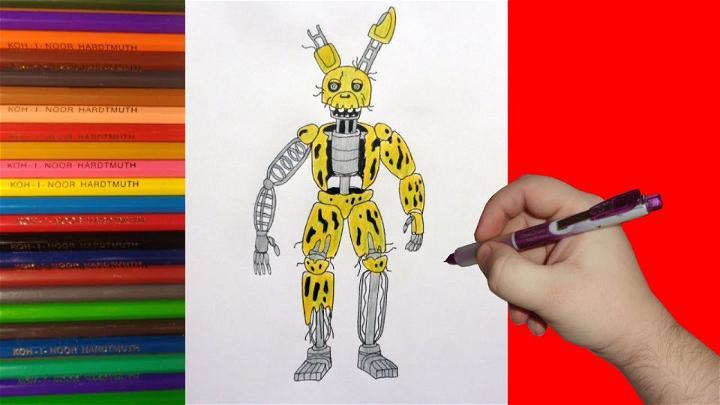 How to Draw Ignited Springtrap
