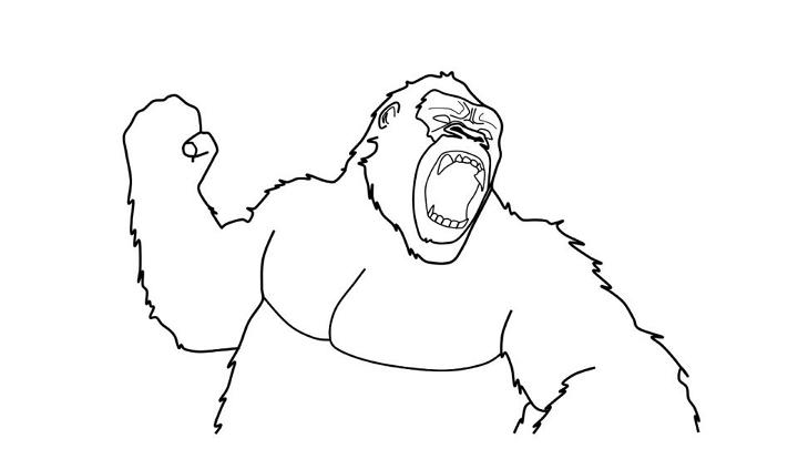 How to Draw King Kong Step by Step