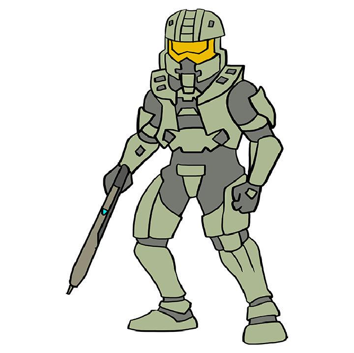 How to Draw Master Chief from Halo