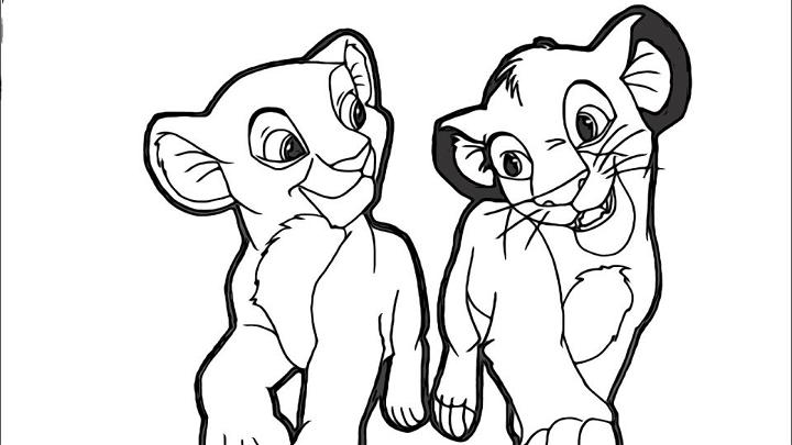 How to Draw Simba and Young Nala