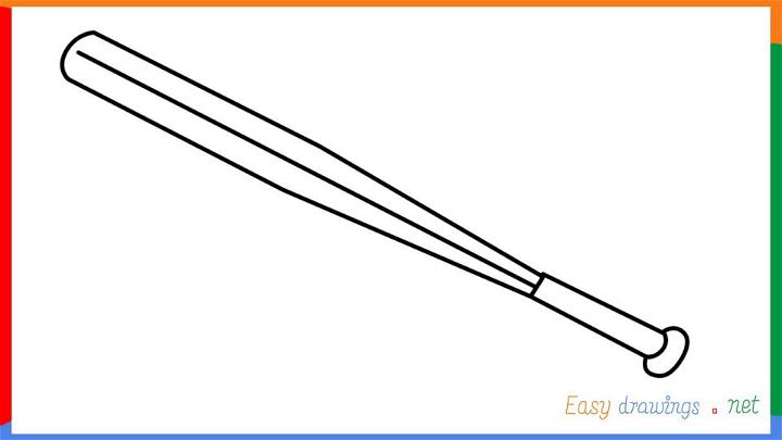 How to Draw a Baseball Bat Step by Step