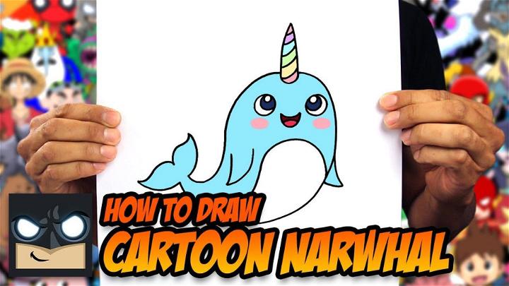 How to Draw a Cartoon Narwhal