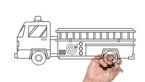 25 Easy Fire Truck Drawing Ideas - How to Draw