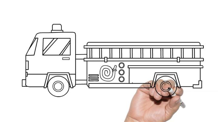 How to Draw a Fire Truck for Kids