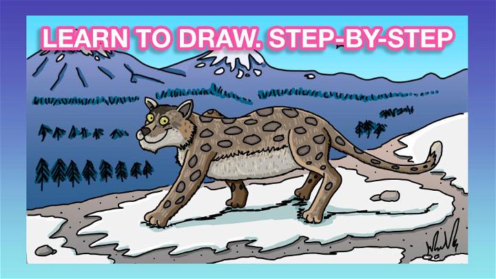 How to Draw a Himalayan Snow Leopard