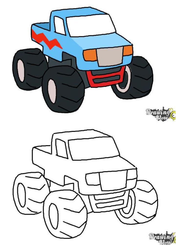 How to Draw a Monster Truck