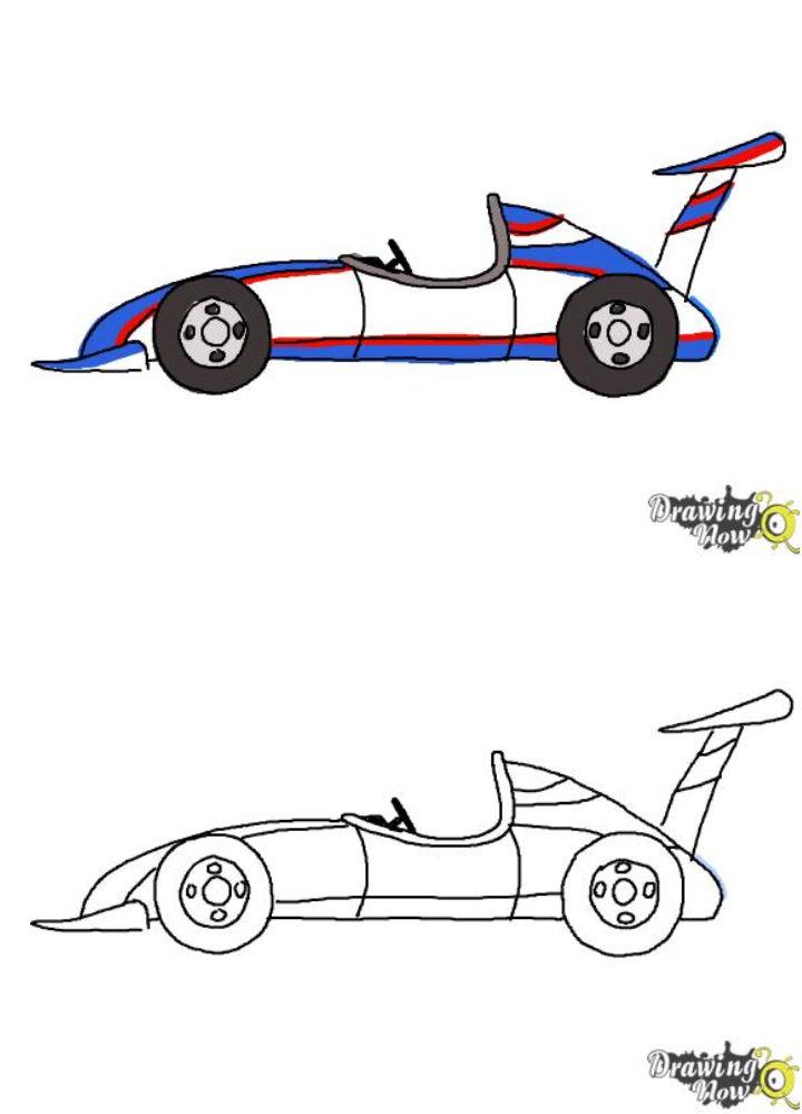 How to Draw a Race Car