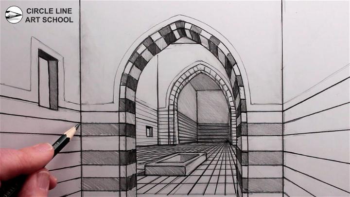 How to Draw a Room with an Arch