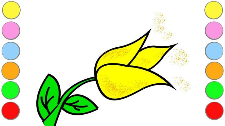 How to Draw a Yellow Tulip