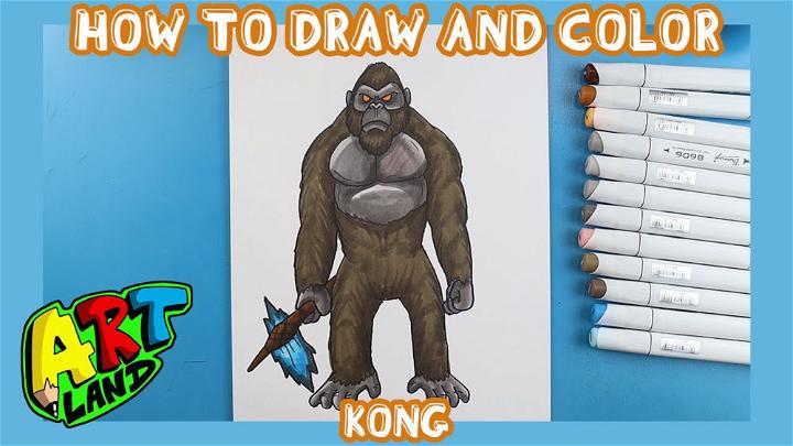 How to Draw and Color Kong