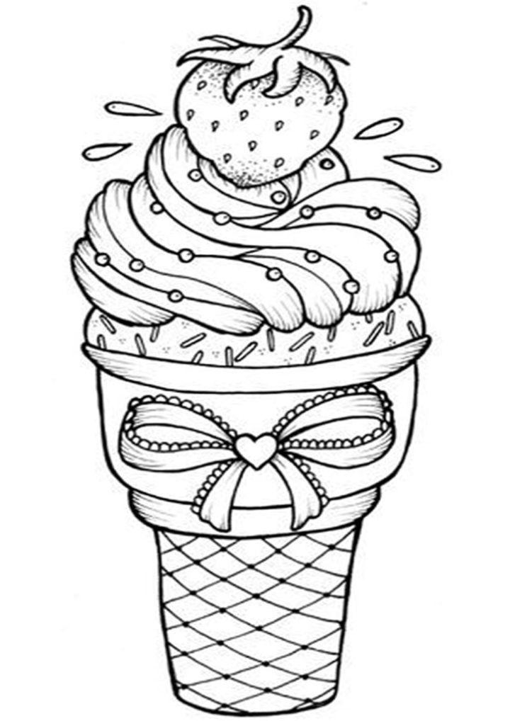 Ice Cream Coloring Pages PDF