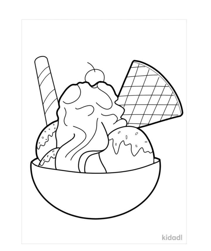 Ice Cream Coloring Pages and Activities