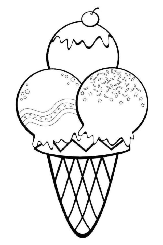 Ice Cream Pictures to Color
