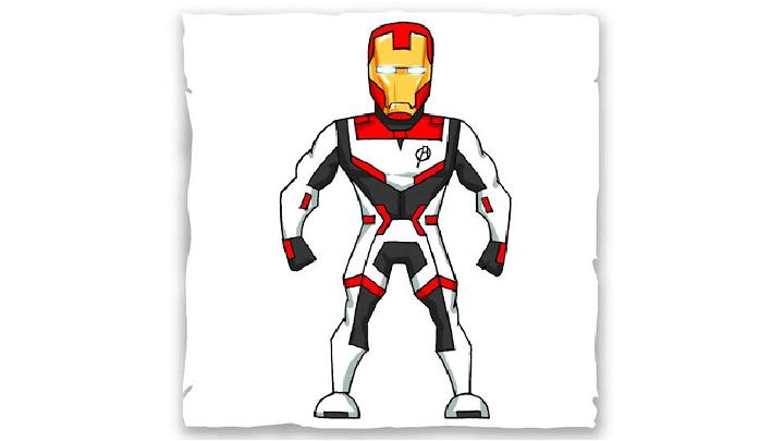Iron Man in Quantum Suit Drawing