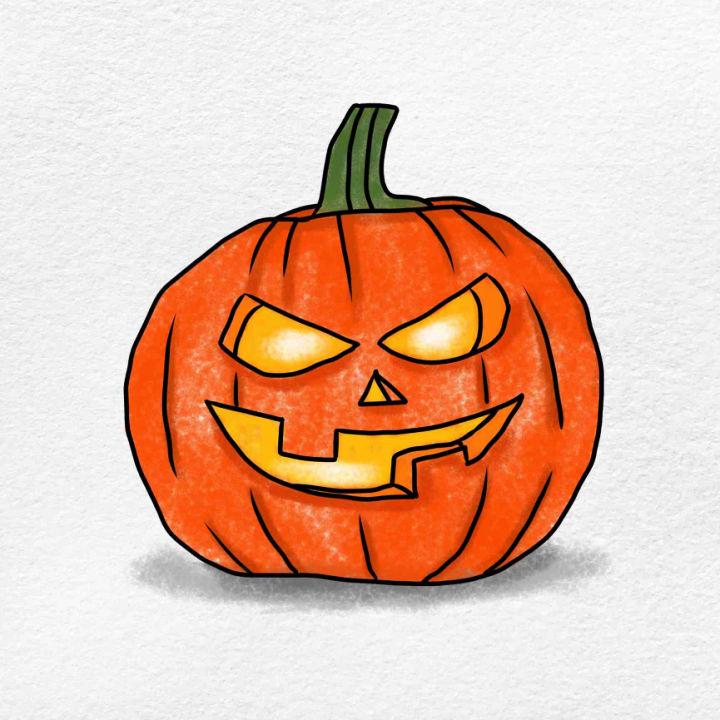 Jack O Lantern Face Drawing