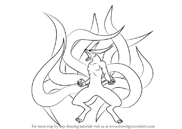 Kurama Nine Tails Drawing