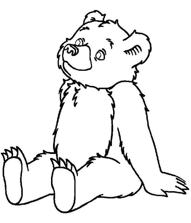 Little Bear Coloring Page for Toddlers