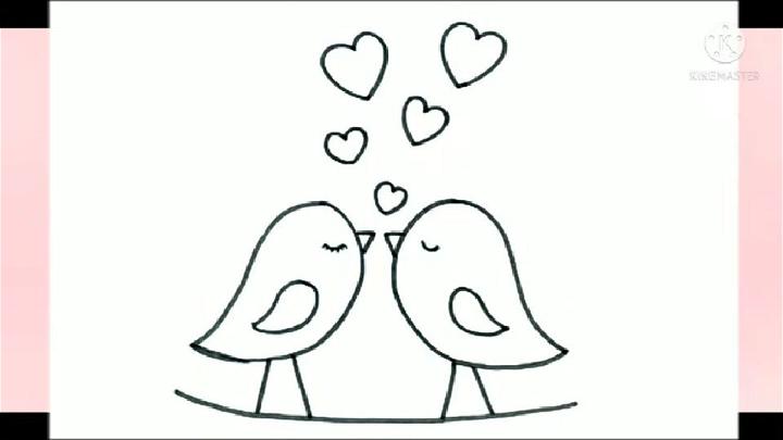 Love Bird Drawing for Him