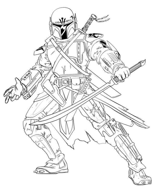 Mandalorian Pictures to Color and Print