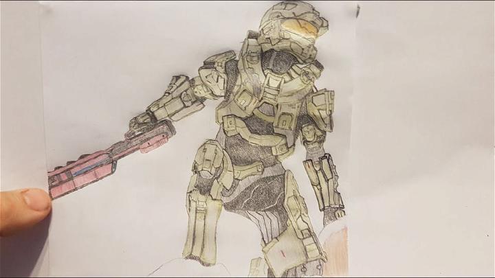 Master Chief Halo Drawing