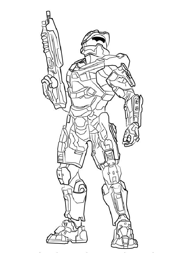 Master Chief from Halo Drawing