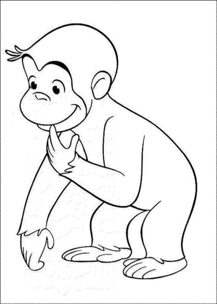 Monkey Coloring Pages, Trace Pages