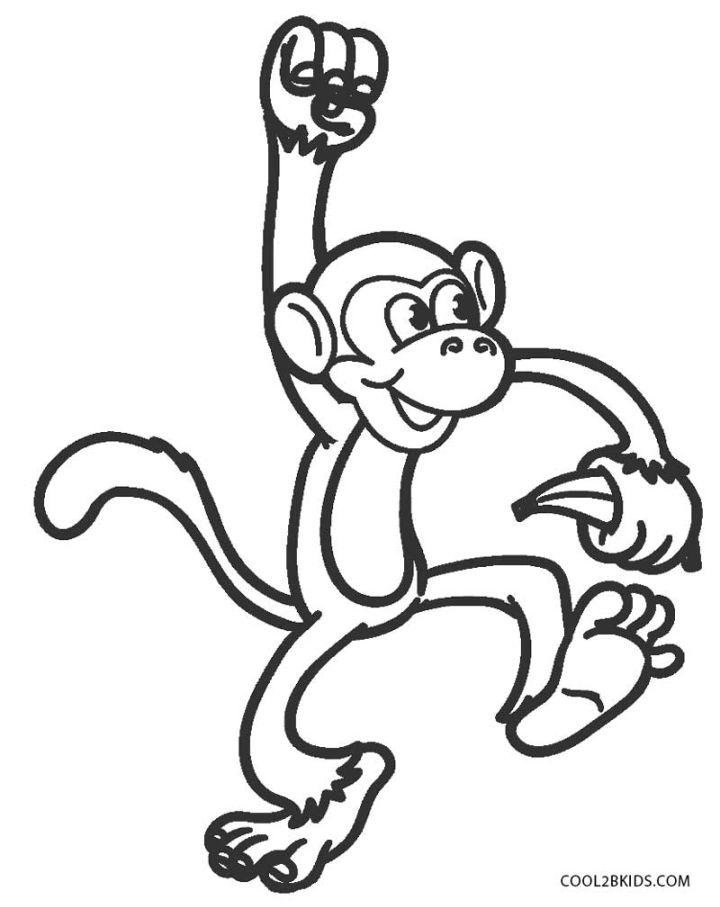 Monkey Coloring Pages for Kids