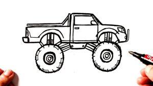 25 Easy Monster Truck Drawing Ideas - How to Draw