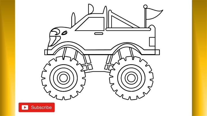 Monster Truck Drawing Step by Step