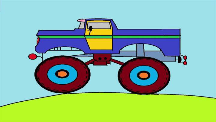 Monster Truck Drawing with Color