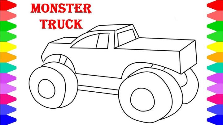 Monster Truck Picture to Draw