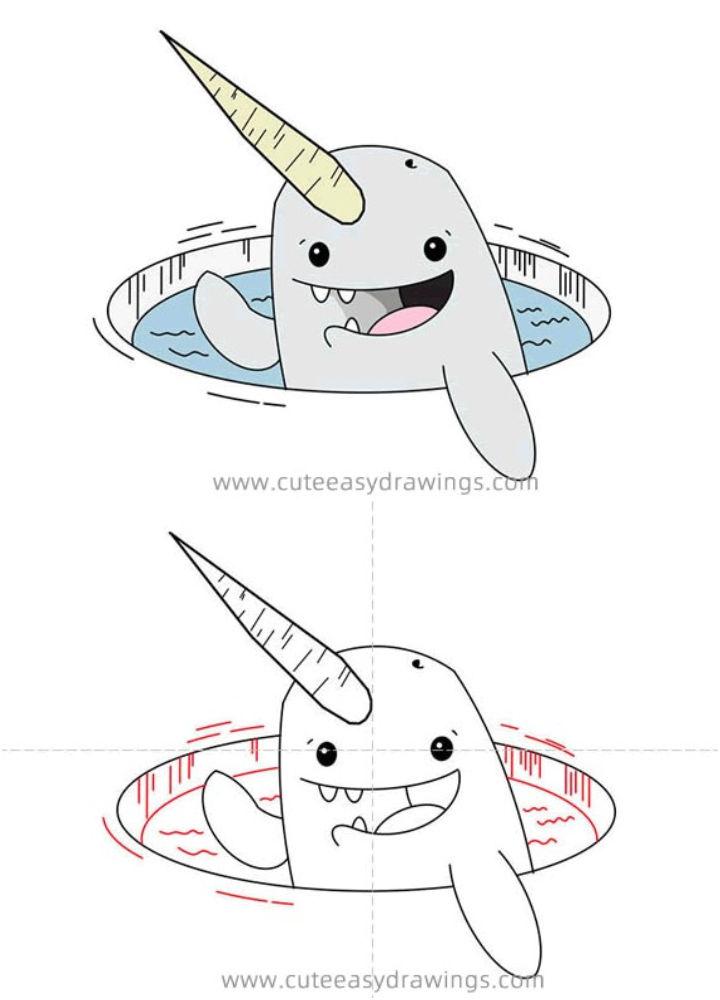 Narwhal Cartoon Drawing