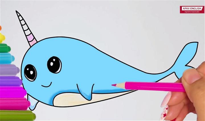 Narwhal Drawing for Kids