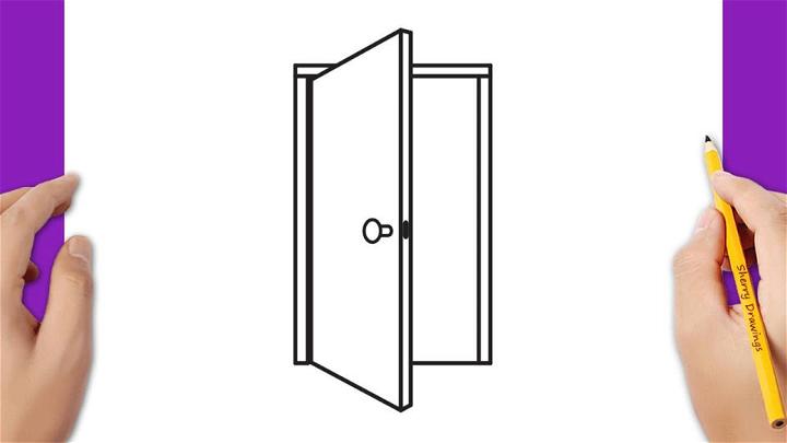 simple door drawing