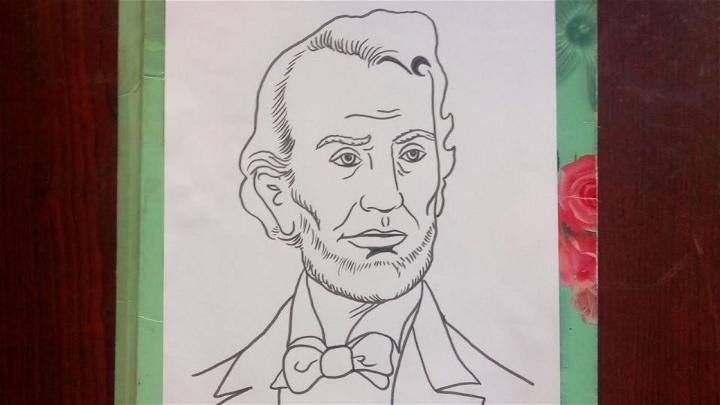 Pencil Sketch of Abraham Lincoln Drawing