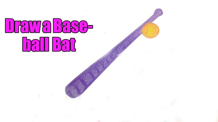 Pencil Sketch of Baseball Bat