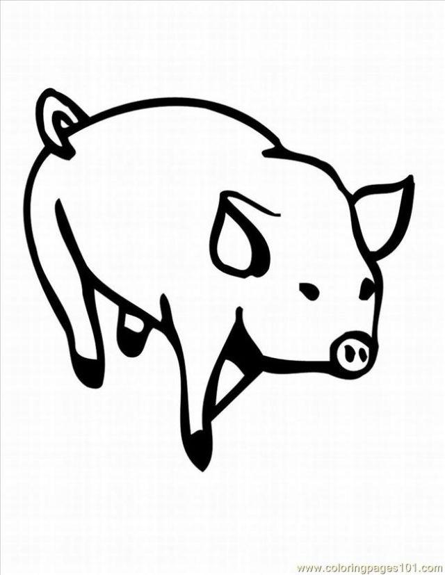 Pig Coloring Page to Print