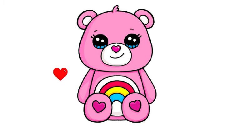 Pink Care Bear Drawing